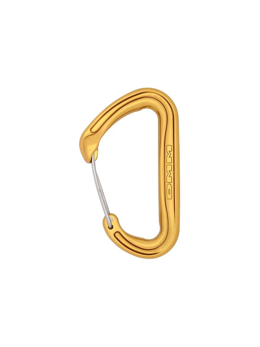 DMM Chimera wire gate carabiner - gold - The Climbing Shop