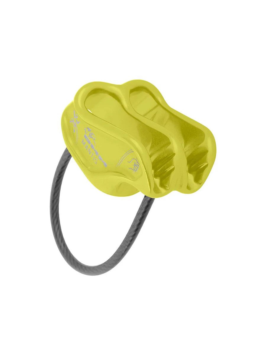 DMM Mantis Belay Device - lime - The Climbing Shop