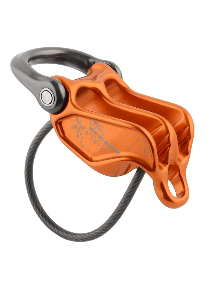 DMM Pivot guide mode belay devices - orange - The Climbing Shop