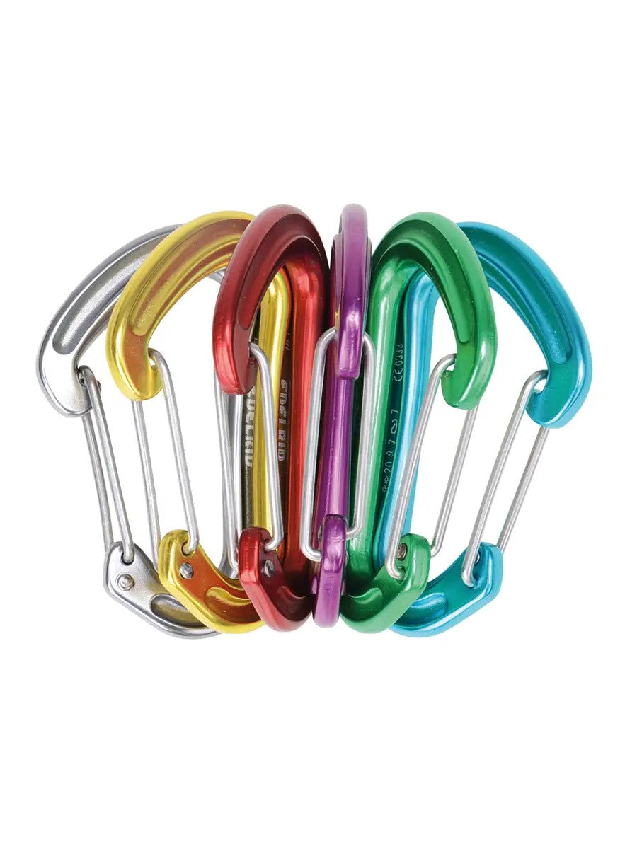 Edelrid 19g Wire Gate Carabiner - 6 colours - The Climbing Shop