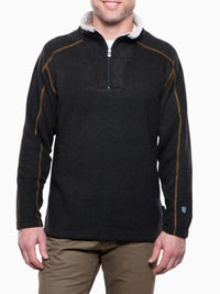 Kuhl Europa Quarter Zip Fleece Charcoal - front view - The Climbing Shop