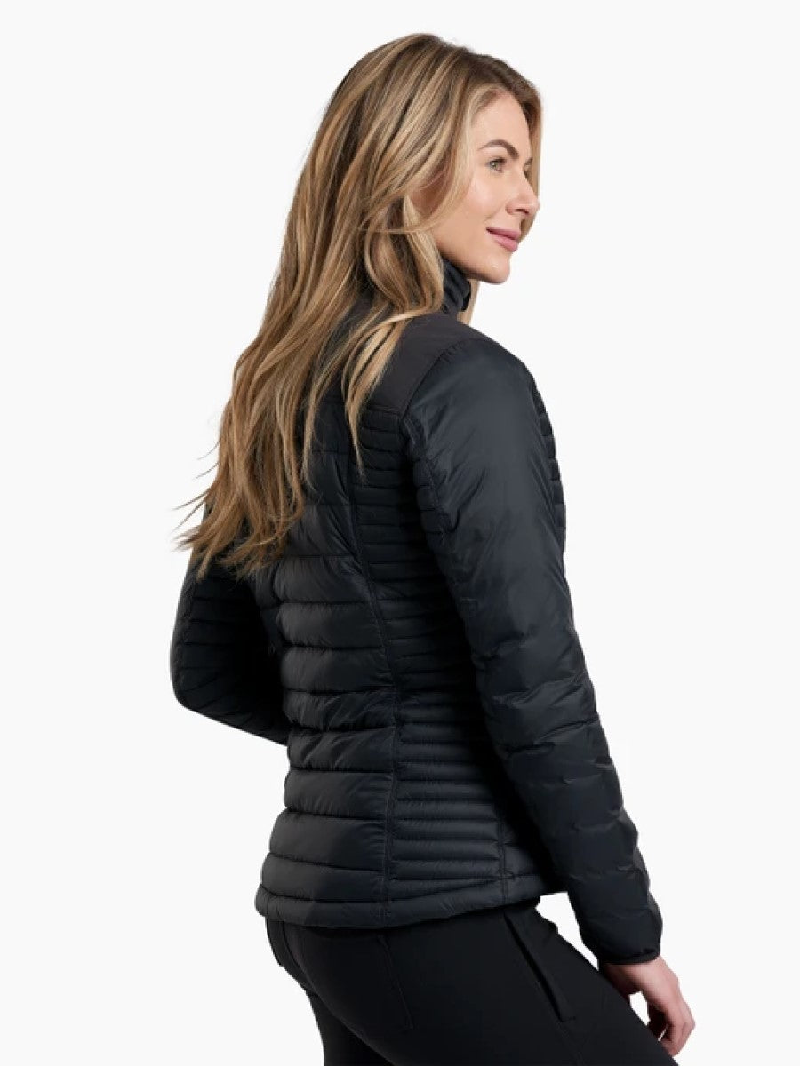 Kuhl Spyfire Womens Down Jacket blackout - side view - The Climbing Shop