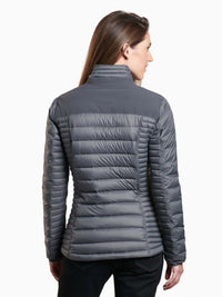 Kuhl Spyfire Womens Down Jacket carbon - back view - The Climbing Shop