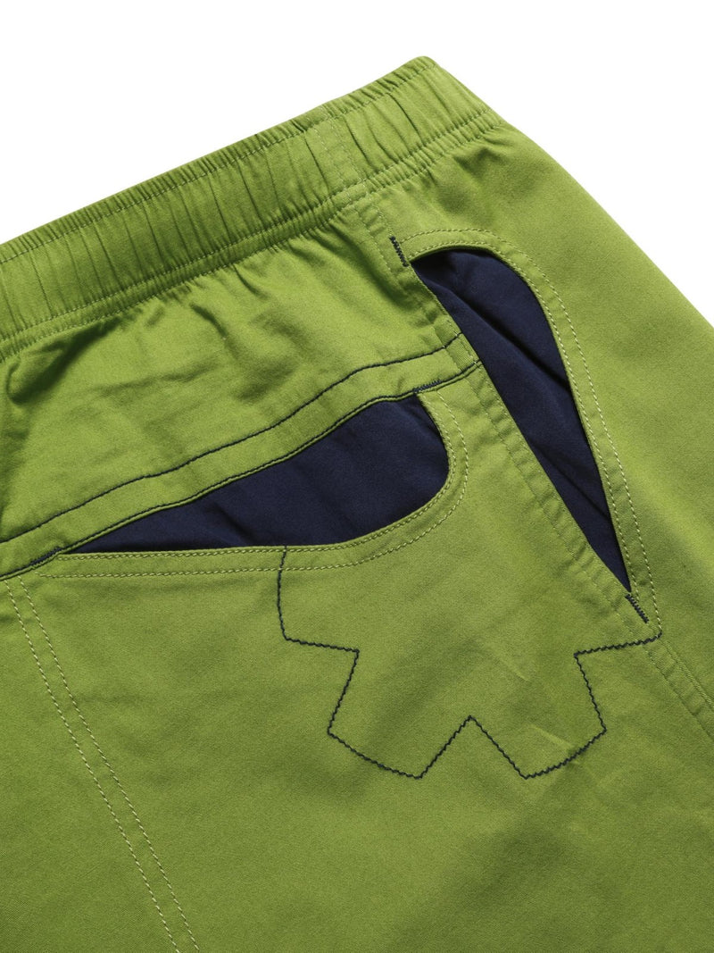 Ocun Jaws Climbing Pant Green Spindle Tree - pocket detail - The Climbing Shop