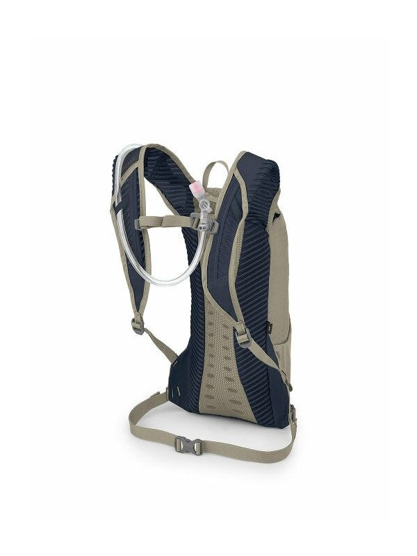 Osprey Kitsuma 7 litre hydration pack sawdust tan - back panel view - The Climbinng Shop