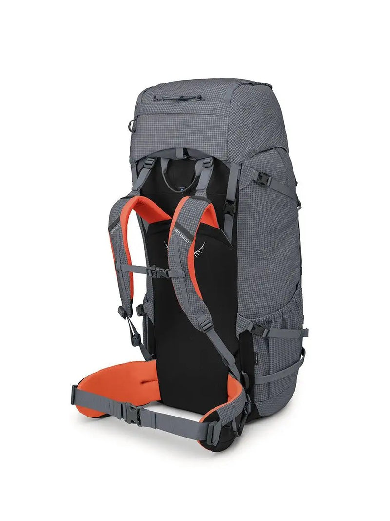 Osprey Nimsdai Mutant 90 litre mountaineering backpack - side and back view - The Climbing Shop