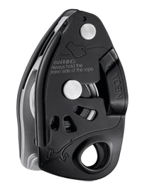 Petzl Neox Assisted Breaking belay device - black - The Climbing Shop