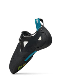 Scarpa Drago LV (low volume) climbing | bouldering shoe - 45 degree inside heel view - The Climbing Shop