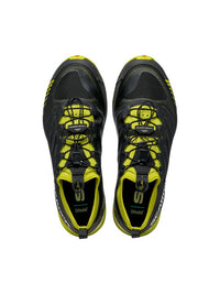 Scarpa Ribelle Run Black Lime trail running shoe - top view - The Climbing Shop