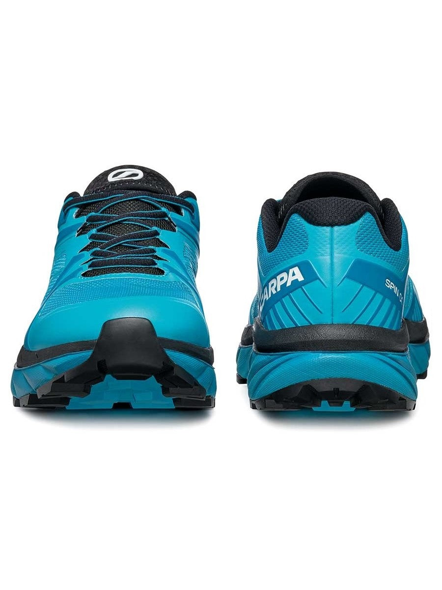 Scarpa Spin Infinity Azure Ottanio trail running shoe - heel and toe view - The Climbing Shop