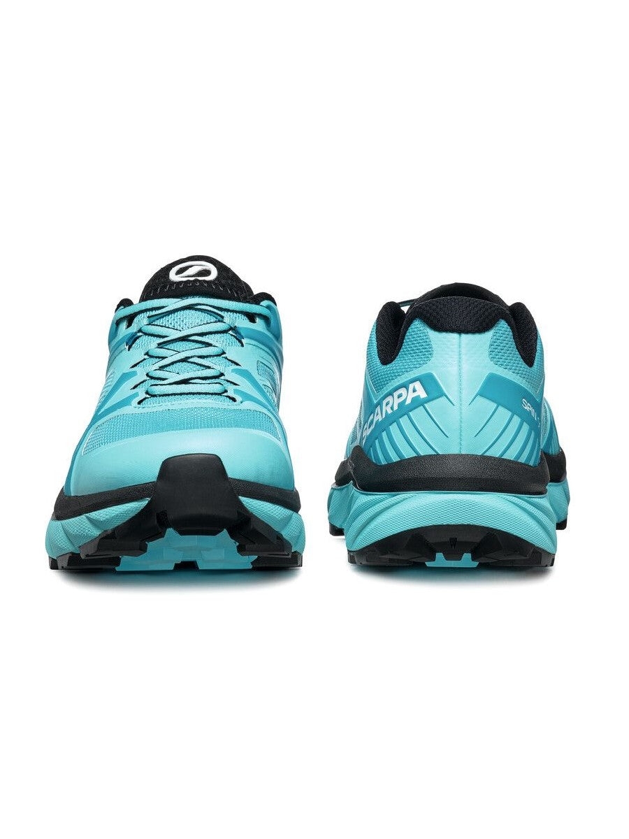 Scarpa Spin Infinity Womens Azure Ottanio trail running shoe - heel toe view - The Climbing Shop