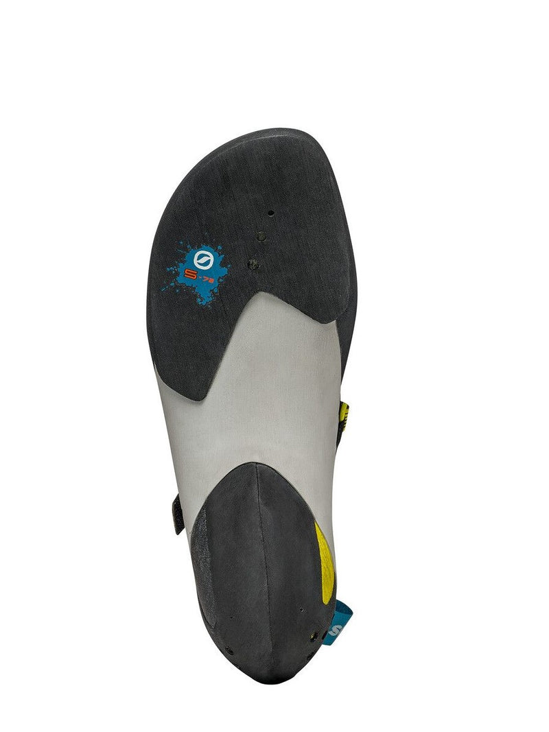 Scarpa Veloce climbing | bouldering shoe - sole view - The Climbing Shop